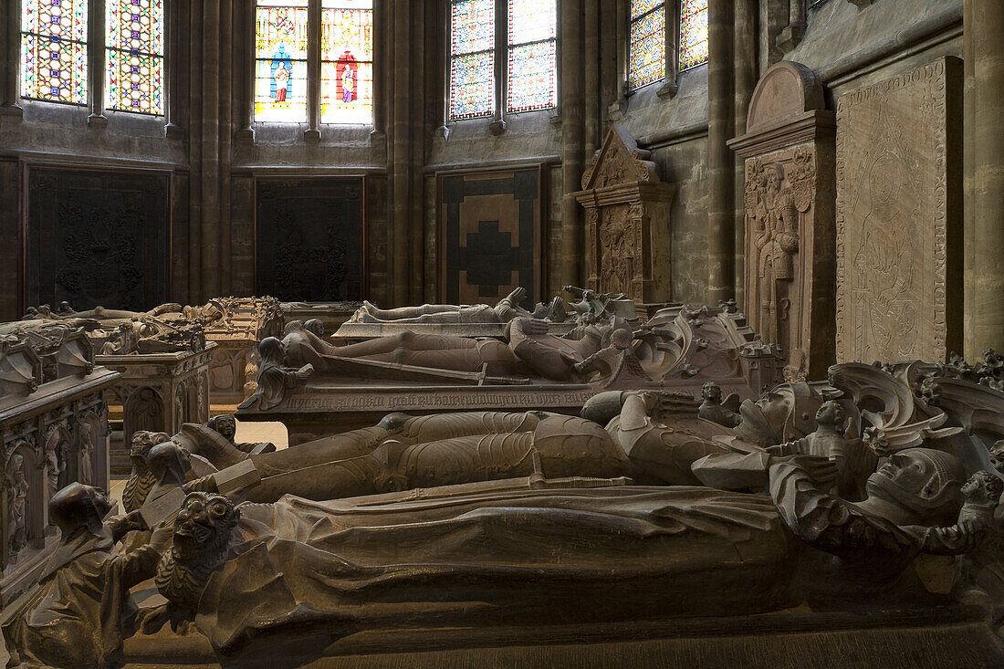 Interior view of the Elisabeth church in Marburg, Hesse, Germany, Europe