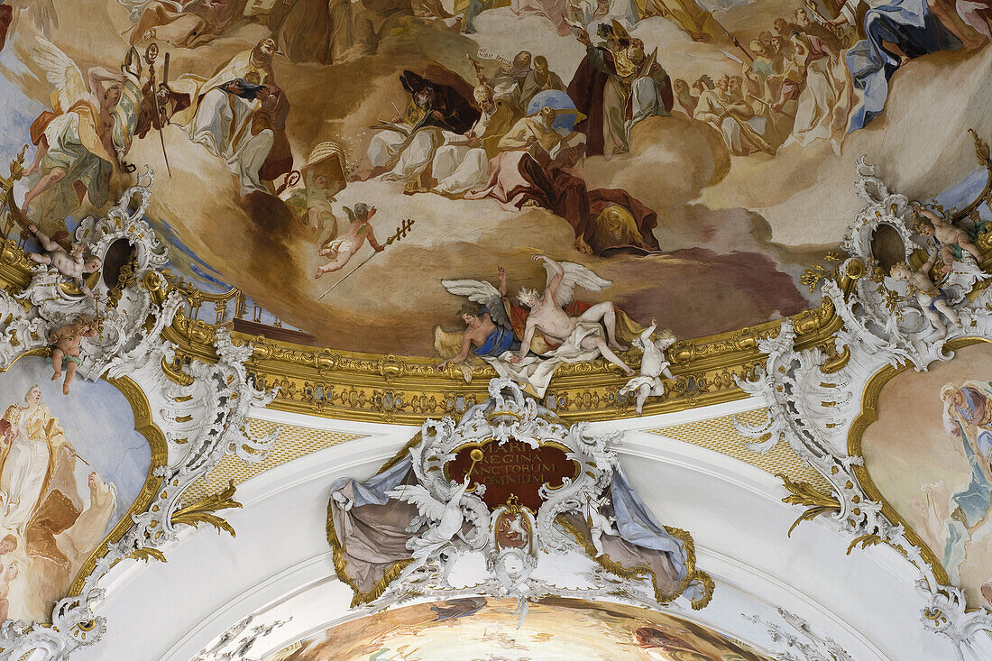 Ceiling fresco in the Zwiefalten minster, Münster Unserer Lieben Frau, Zwiefalten, Upper Swabian Baroque Route, Baden-Württemberg, Germany, Europe