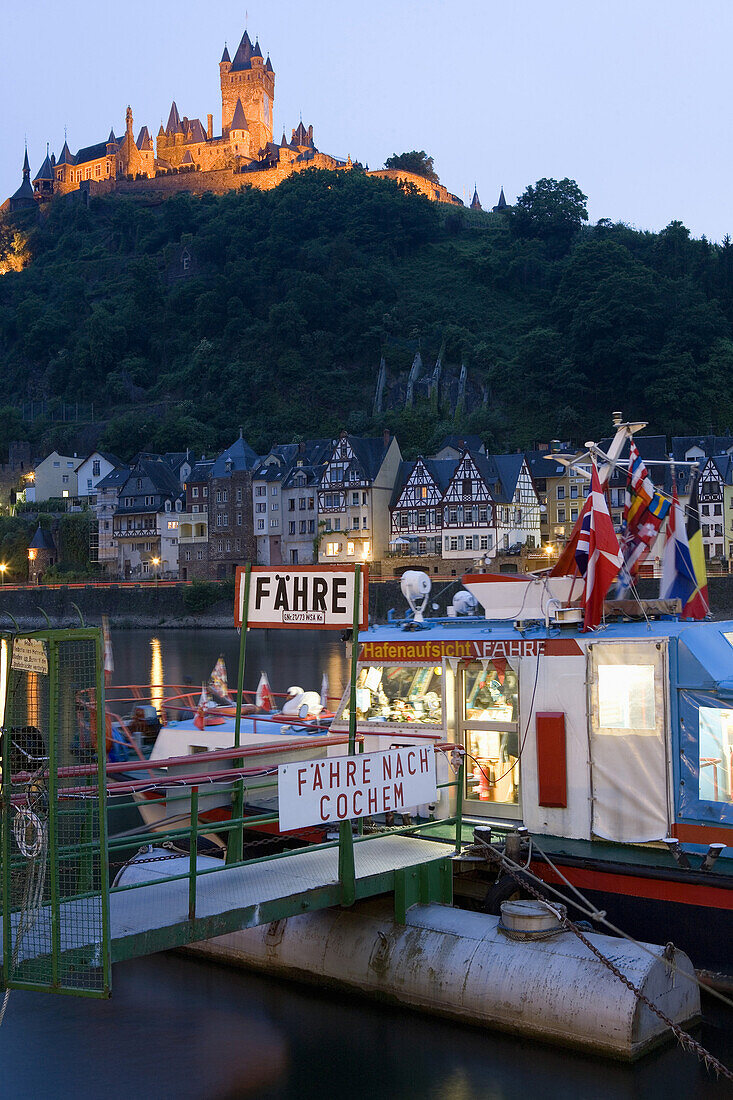 Cochem castle, Reichsburg Cochem, Cochem in the Mosel valley, Rhineland-Palatinate, Germany, Europe