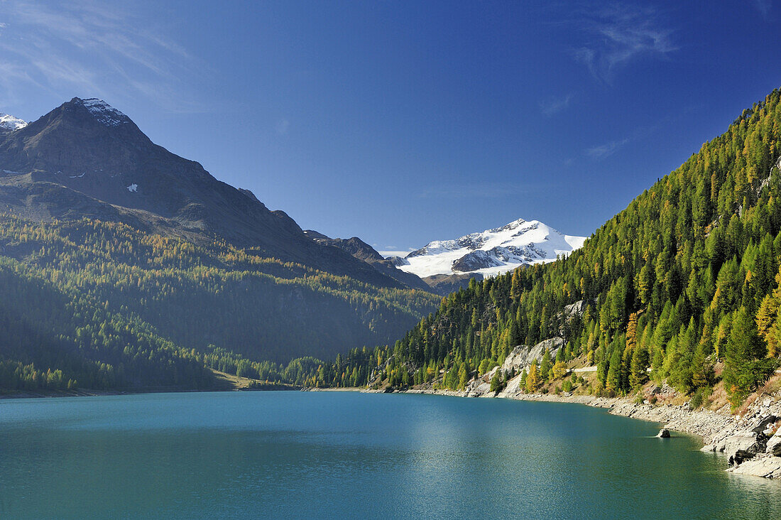 Stausee Zufrittsee, Zufrittal, Ortlergruppe, Trentino-Südtirol, Italien