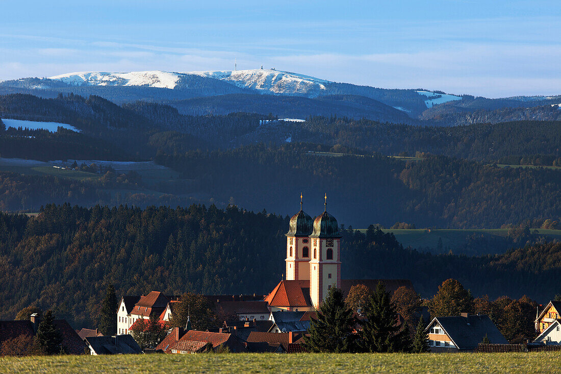 View towards Sankt Maergen, Feldberg, St. Maergen, Baden-Wurttemberg, Germany