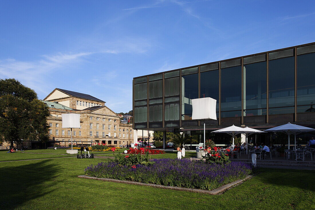 Staatstheater und Landtag, Stuttgart, Baden-Württemberg, Deutschland