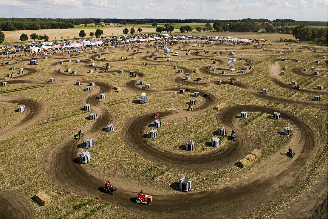 Lawn mower racing, Thoense, Lower Saxony, Germany