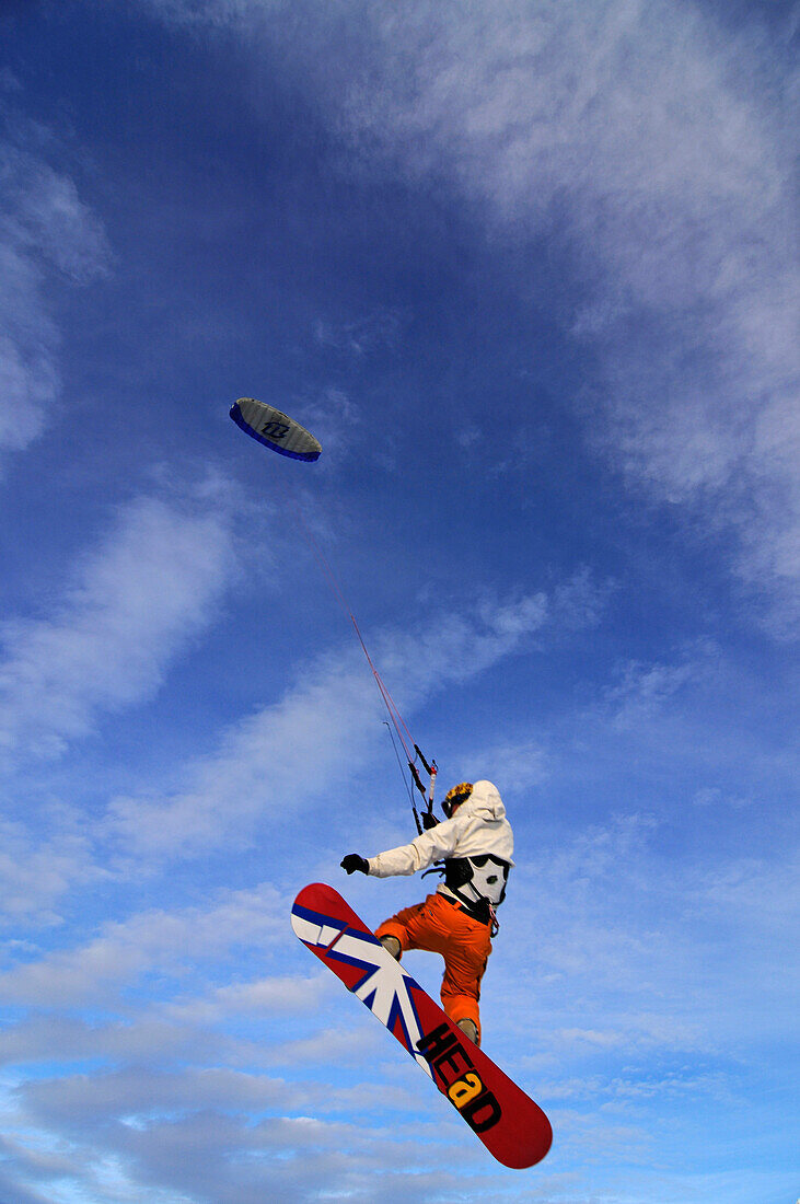 Kitesurfer, Silvaplanasee, Sankt Moritz, Graubuenden, Schweiz, Model Released