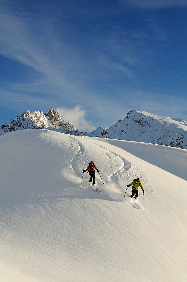 Skitour, Grosser Jaufen, Hohe Gaisl,  Pragser Valley, Hochpuster Valley, South Tyrol Italy, model released
