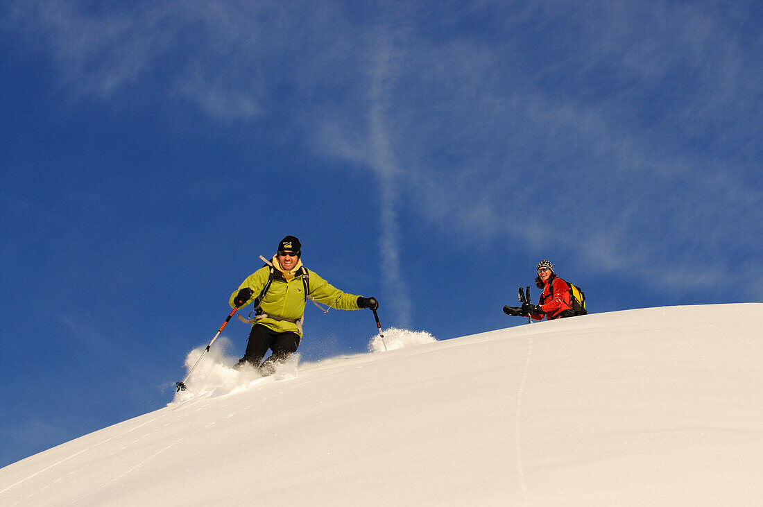 Skiing, Grosser Jaufen, Hochpuster Valley, South Tyrol, Italy