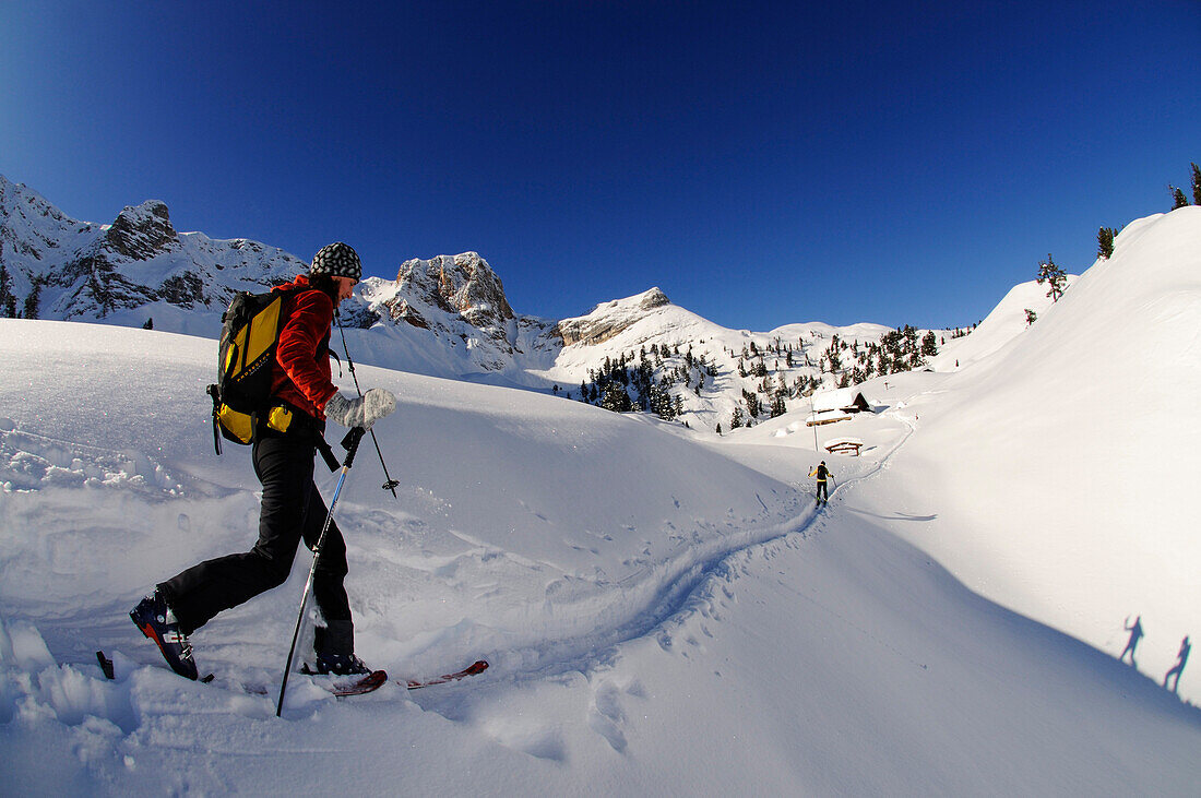 Skitour, Großer Jaufen,  Pragser Tal, Hochpustertal, Südtirol, Italien, model released