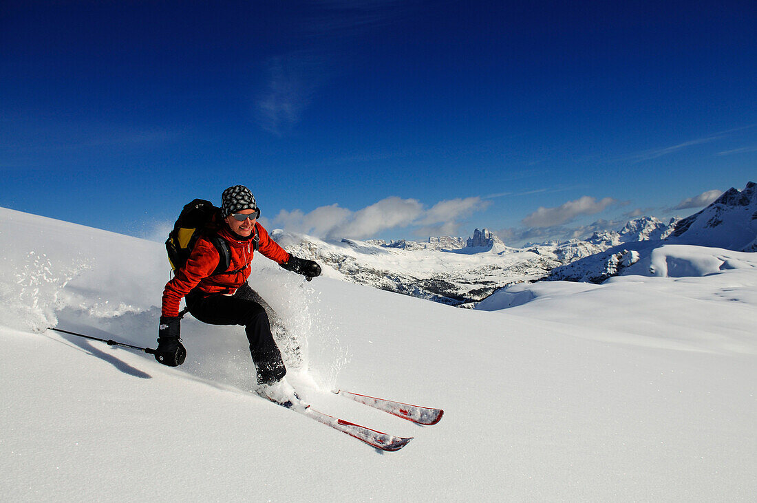 Skitour, Großer Jaufen,  Pragser Tal, Drei Zinnen, Hochpustertal, Südtirol, Italien, model released