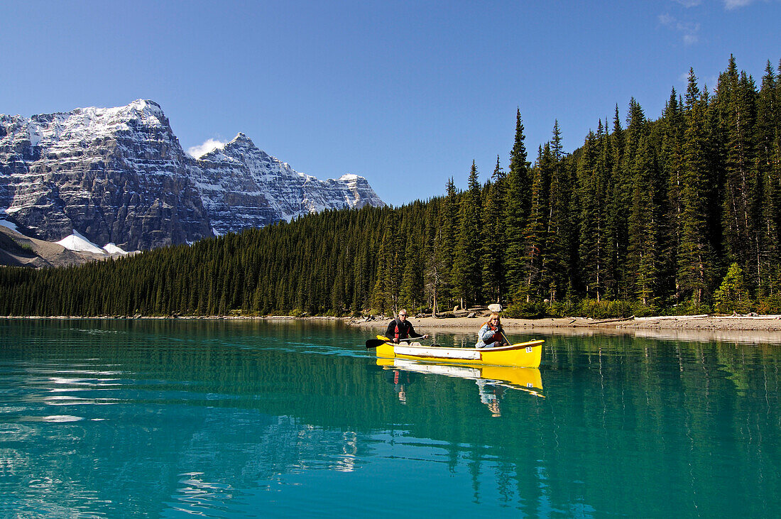 Kayaking, Moraine Lake, Banff National Park, Alberta, Canada