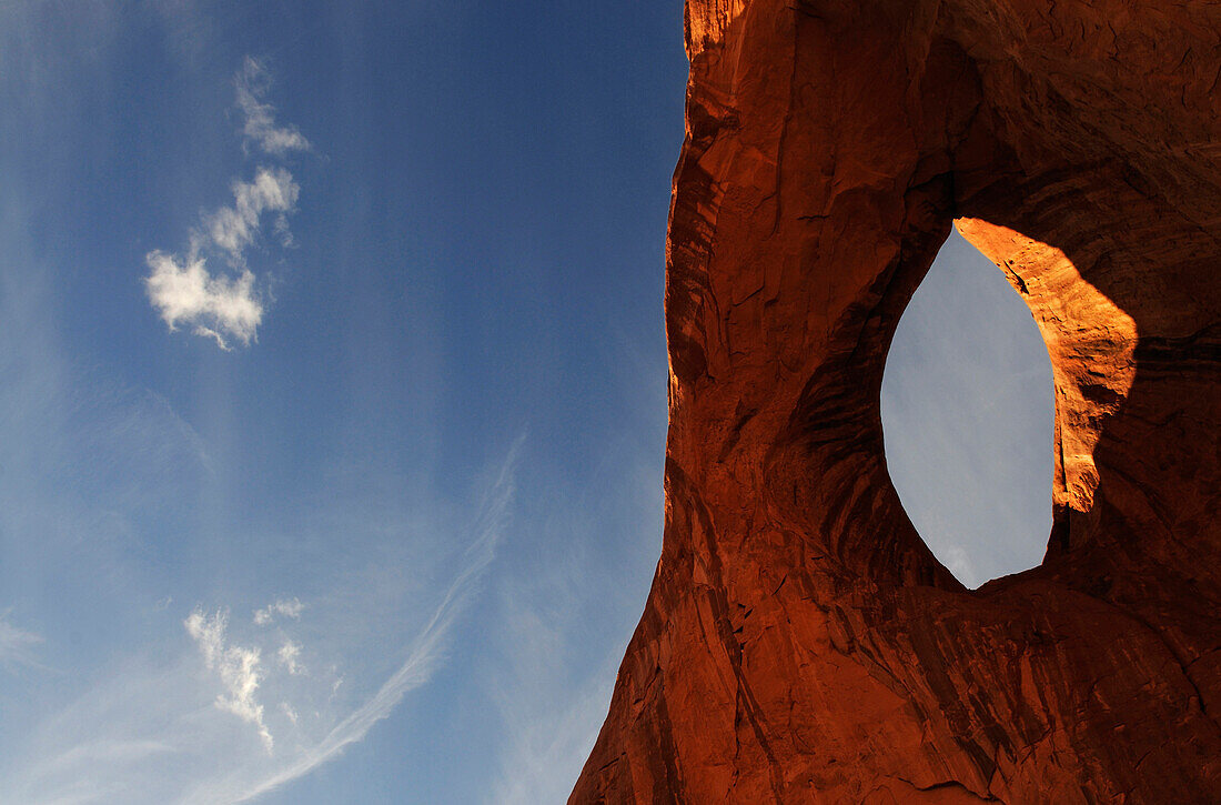 Monument Valley, Sun's Eye,  Navajo Tribal Lands, Utah, USA