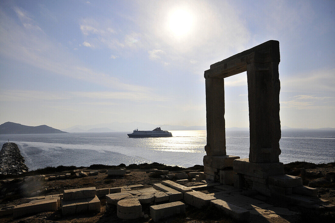 Palatia Ruine im Sonnenlicht, Insel Naxos, Kykladen, Griechenland, Europa