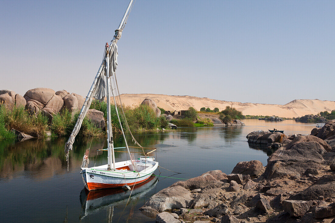 Feluke auf dem Nil, Assuan, Ägypten
