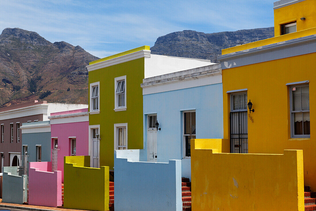 Colourful houses in the malaian quarter, Capetown, Western Cape, RSA, South Africa, Africa