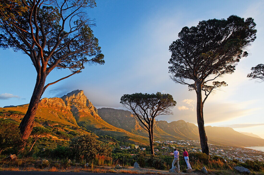 Camps Bay with the 12 apostles in the background, Capetown, RSA, South Africa, Africa