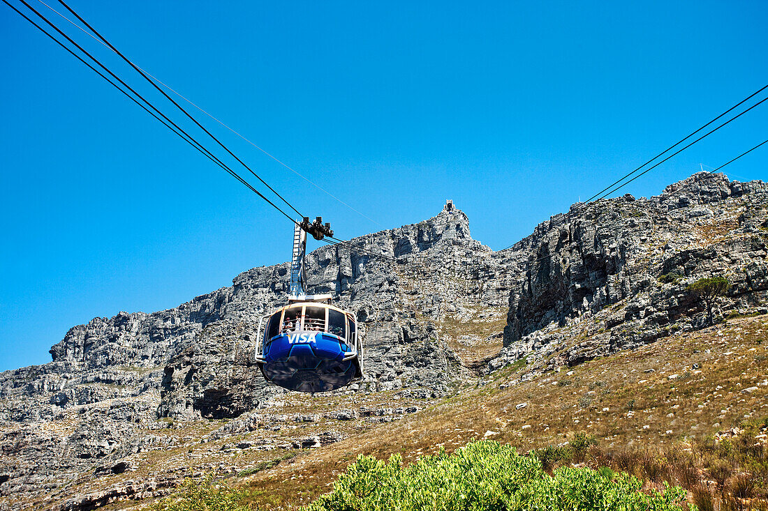 Seilbahn auf den Tafelberg, Kapstadt, Western Cape, Südafrika, Afrika