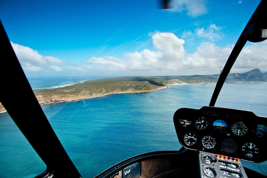 Aerial view from helicopter, Cape Town, Cape Peninsula, Western Cape, South Africa, Africa