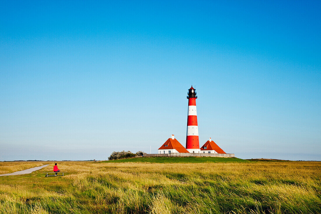 Westerheversand Lighthouse, Westerhever, Schleswig-Holstein, Germany