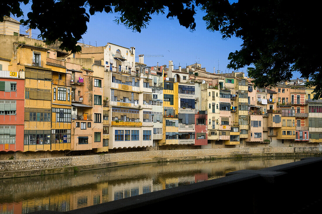 Spain,  Catalunia Catalunya,  Girona,  River Onyar