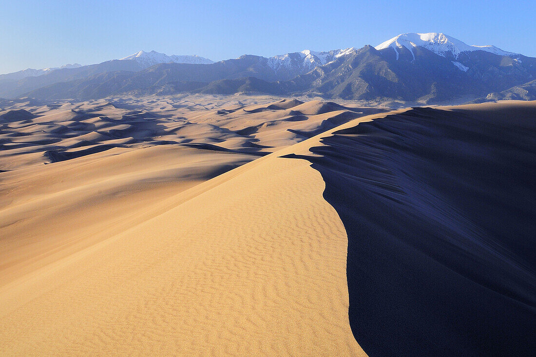 Great Sand Dunes National Park in winter. Colorado,  USA.