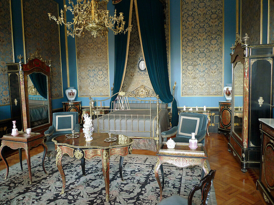 Carlota bed room. Castillo de Chapultepec Museum. Ciudad de México.