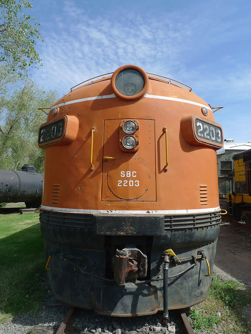 Locomotora. Museo del Ferrocarril. Puebla. México.