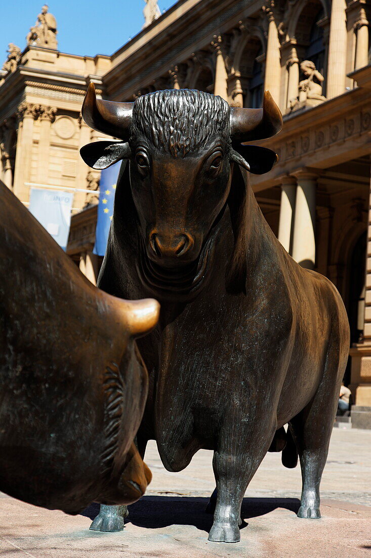 The bear and the bull, Frankfurt Stock Exchange, Frankfurt am Main, Hesse, Germany