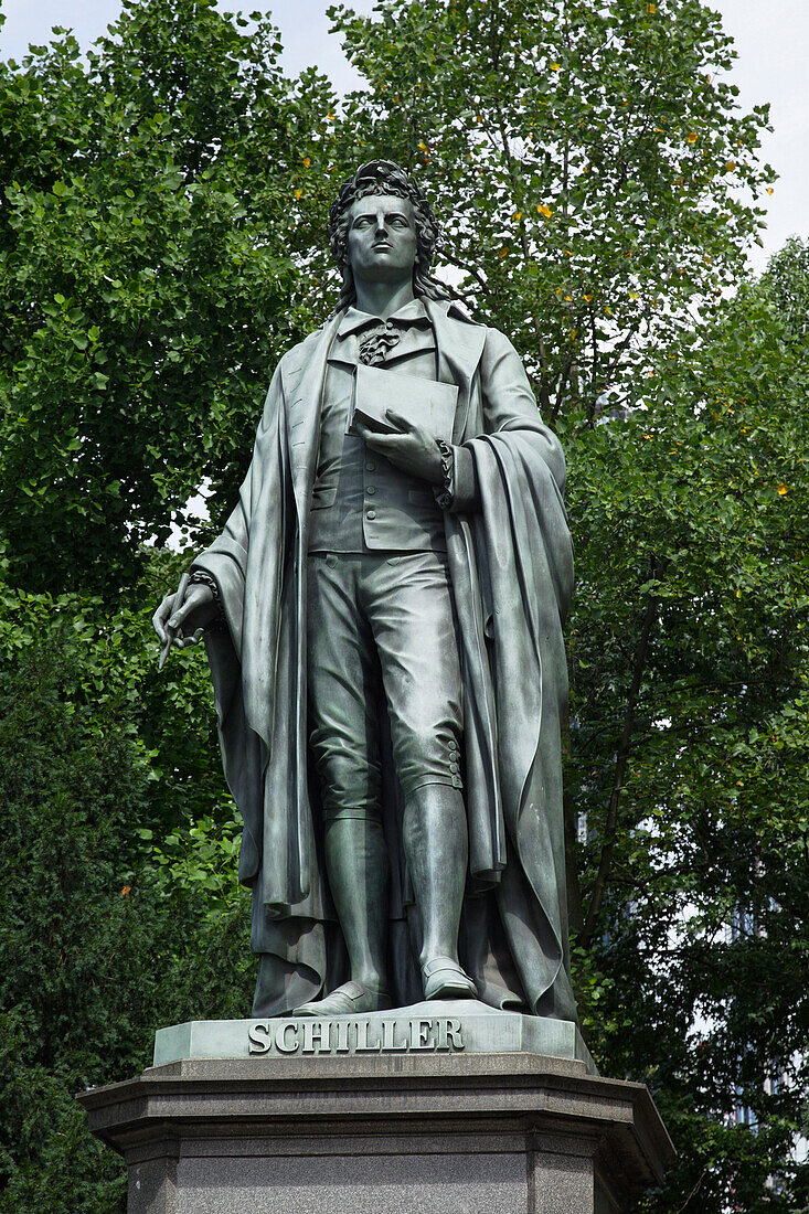 Schiller Denkmal, Taunusanlage, Frankfurt am Main, Hessen, Deutschland