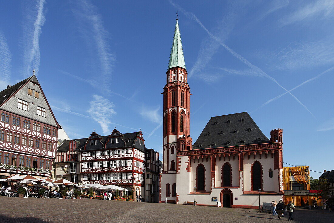Nikolaikirche, Römerberg, Frankfurt am Main, Hessen, Deutschland