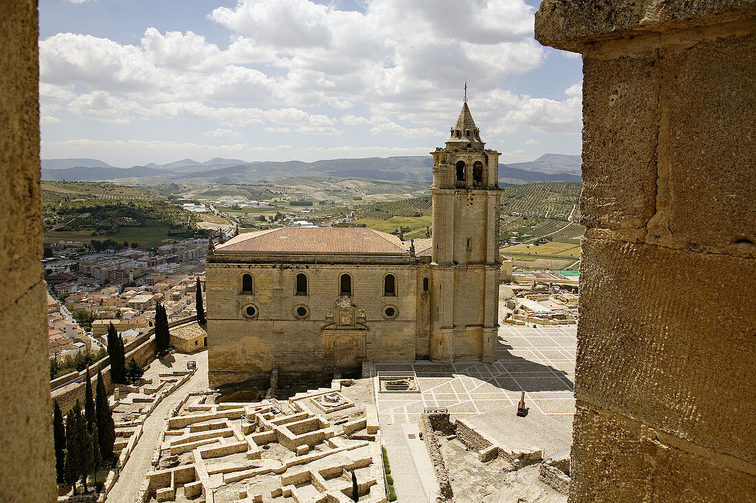 Main abbatial church in La Mota fortress,  Alcala la Real. Jaen province,  Andalucia,  Spain