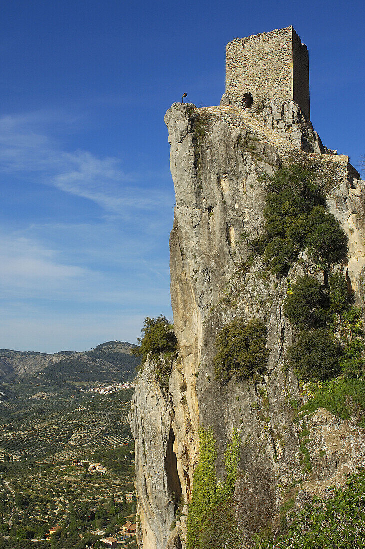 Castle,  La Iruela. Sierra de Cazorla,  Segura and Las Villas Natural Park,  Jaen province,  Andalucia,  Spain
