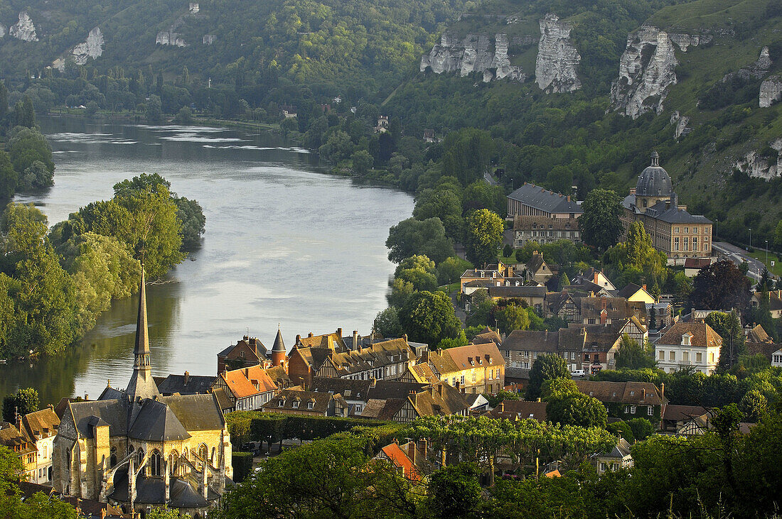 Meander of Seine river,  Les Andelys Seine valley,  Normandy,  France