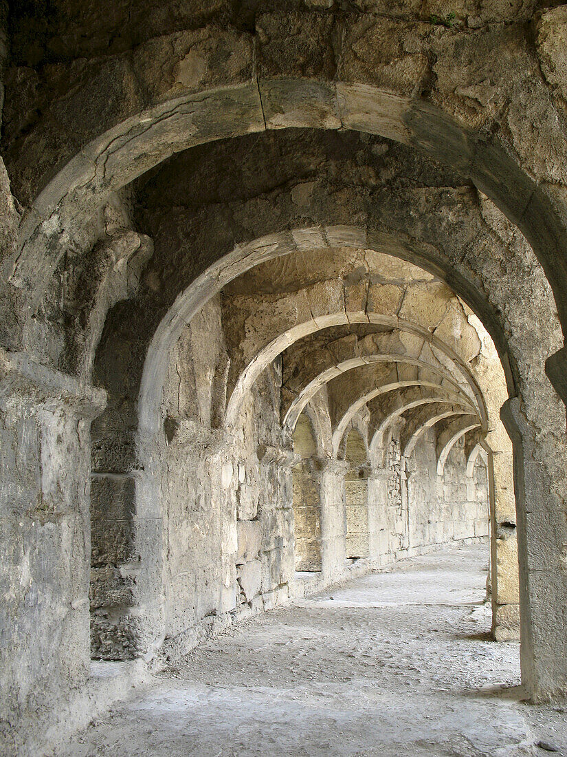 Aspendos,  Nr. Antalya,  TurkeyUpper level of the great Roman Theater