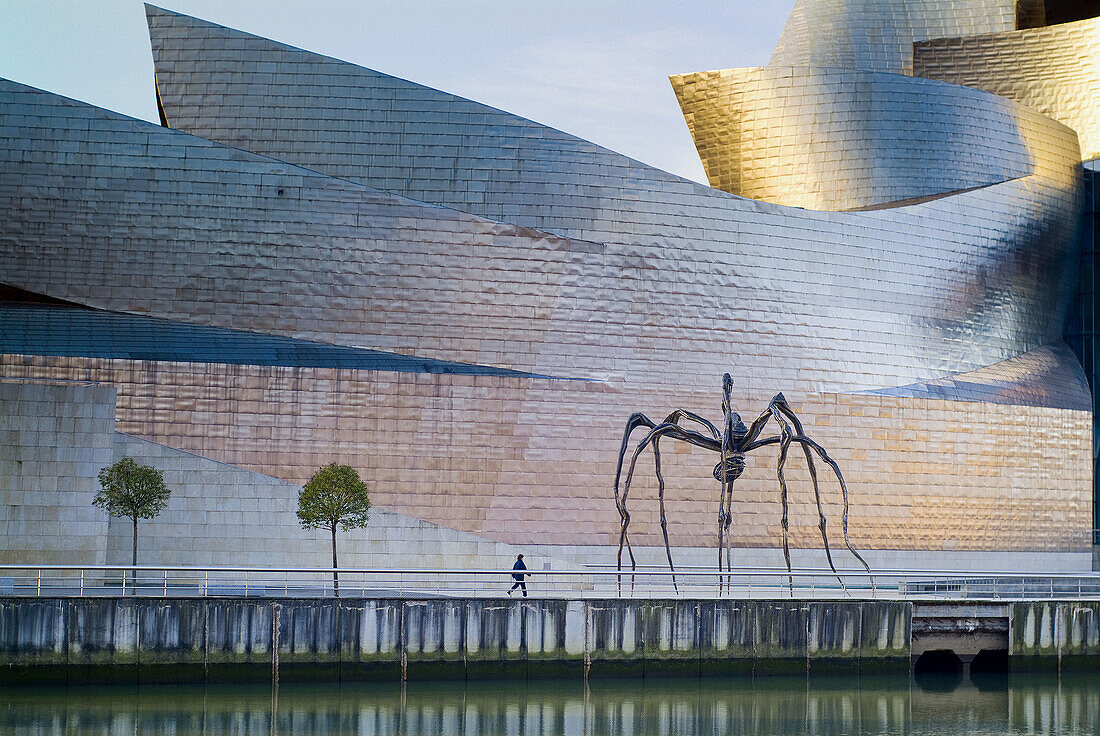 Guggenheim and spider Mama,  Bilbao,  Vizcaya,  Spain