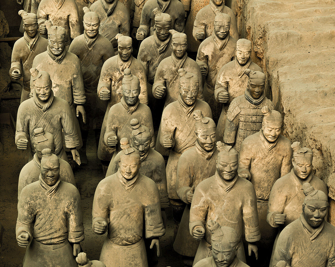 Army of Emperor Shi Huangdi,  Terracotta Soldiers,  dating back to 221 BC (Along the Silk Road),  Xian,  China