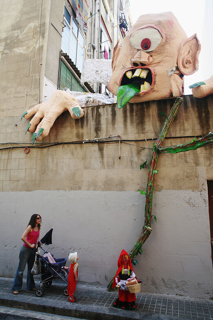 Local festivity,  Gracia district,  Barcelona. Catalonia,  Spain