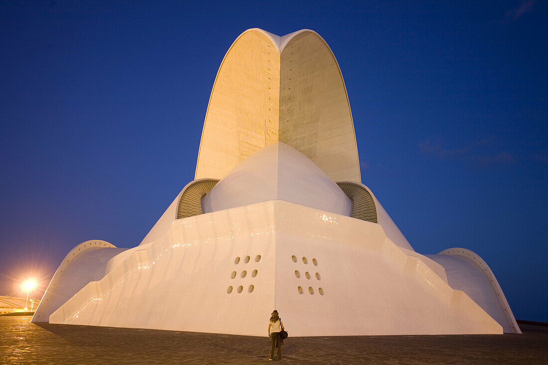 Europe,  Spain. Canary Islands,  Santa Cruz de Tenerife. Santiago Calatrava Auditorium