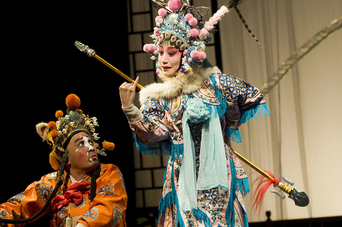 Chinese Kunqu opera performer during the show