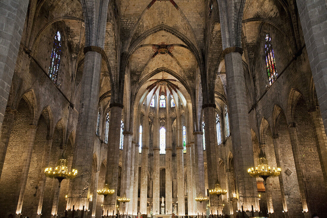 Santa Maria del Mar.  Barcelona. Catalonia,  Spain