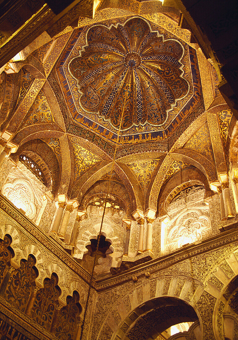 Kuppel der Großen Moschee Mihrab Córdoba Andalusien Spanien