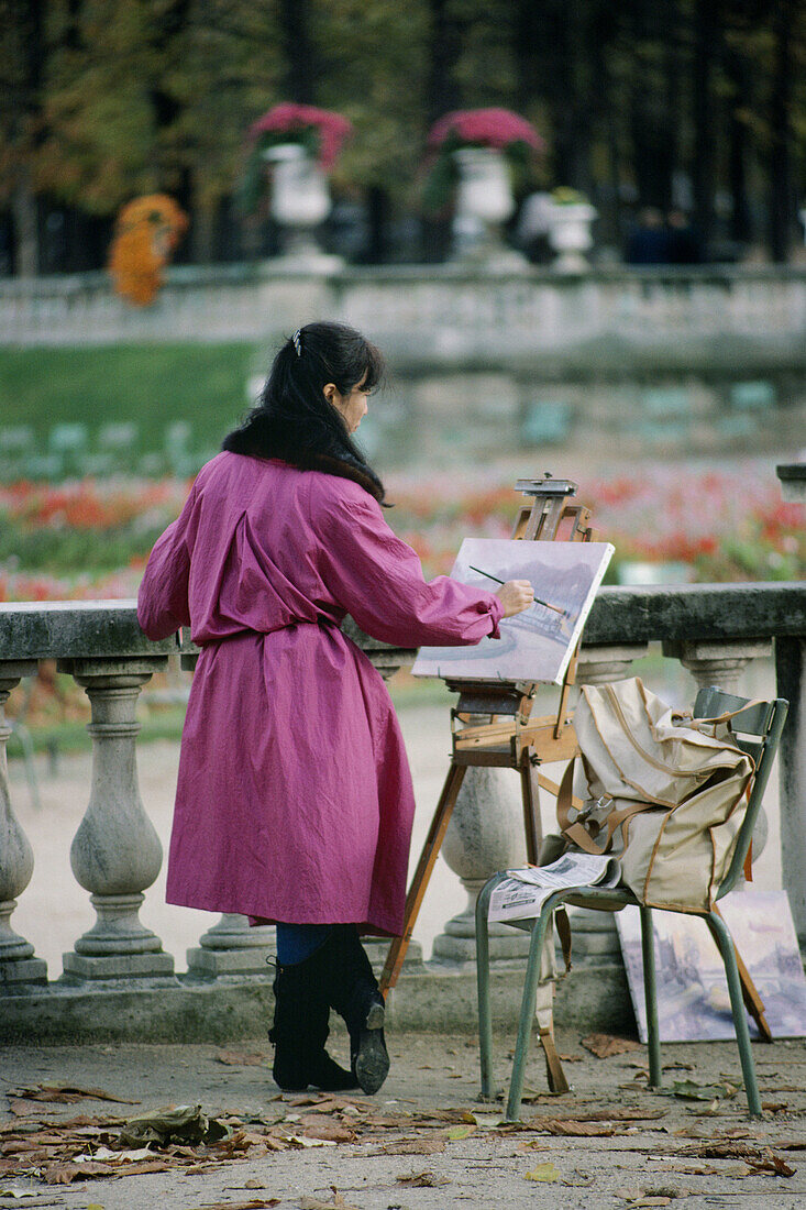 Painter,  Luxembourg garden,  Paris,  France