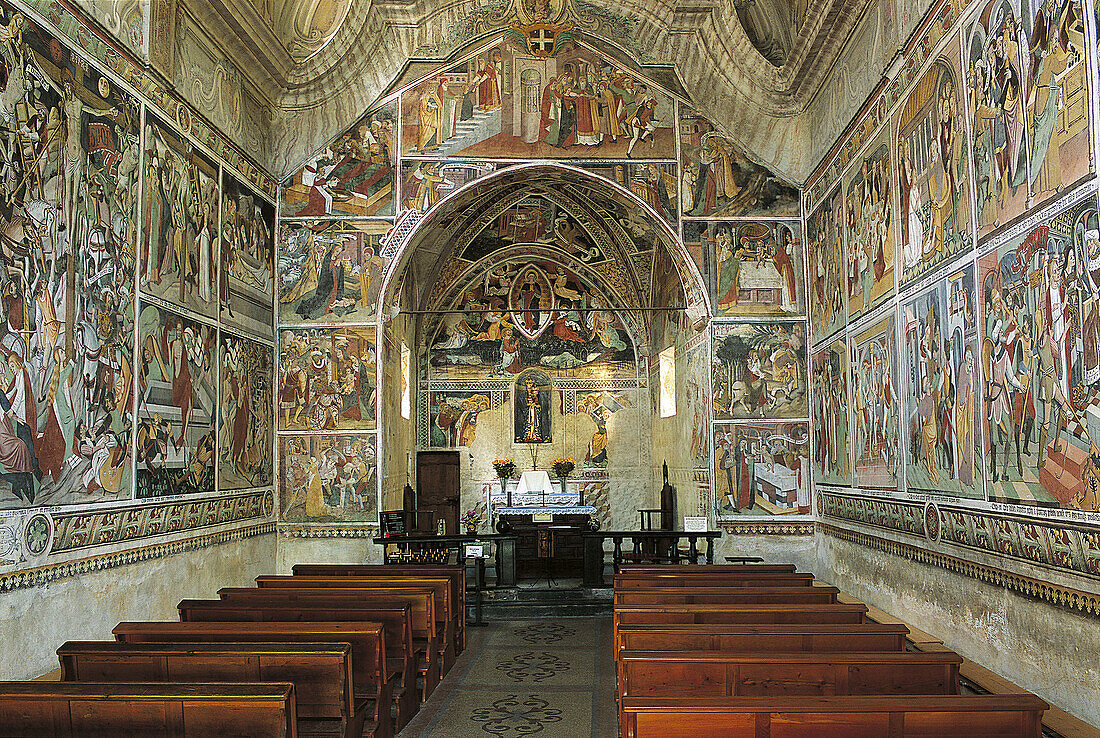 Church of Notre-Dame des Fontaines,  La Brigue. Alpes-Maritimes,  France