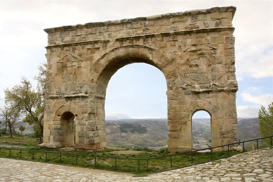 Medinaceli´s Roman arch,  only one in Spain with three arcades 1st century A D