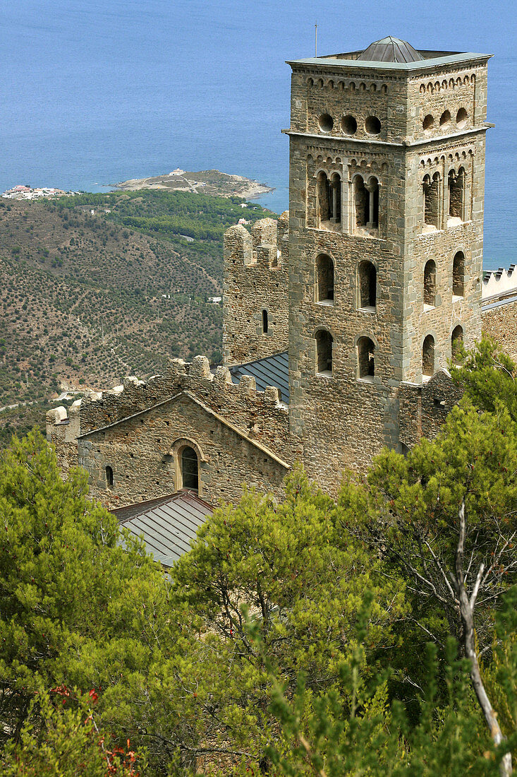 Benedictine monastery of Sant Pere de Rodes. Girona province,  Catalonia,  Spain