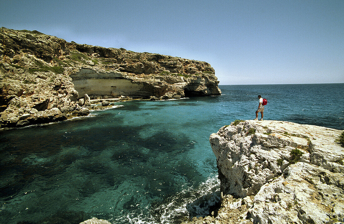 Cala Figuereta,  Santanyi. Majorca,  Balearic Islands,  Spain