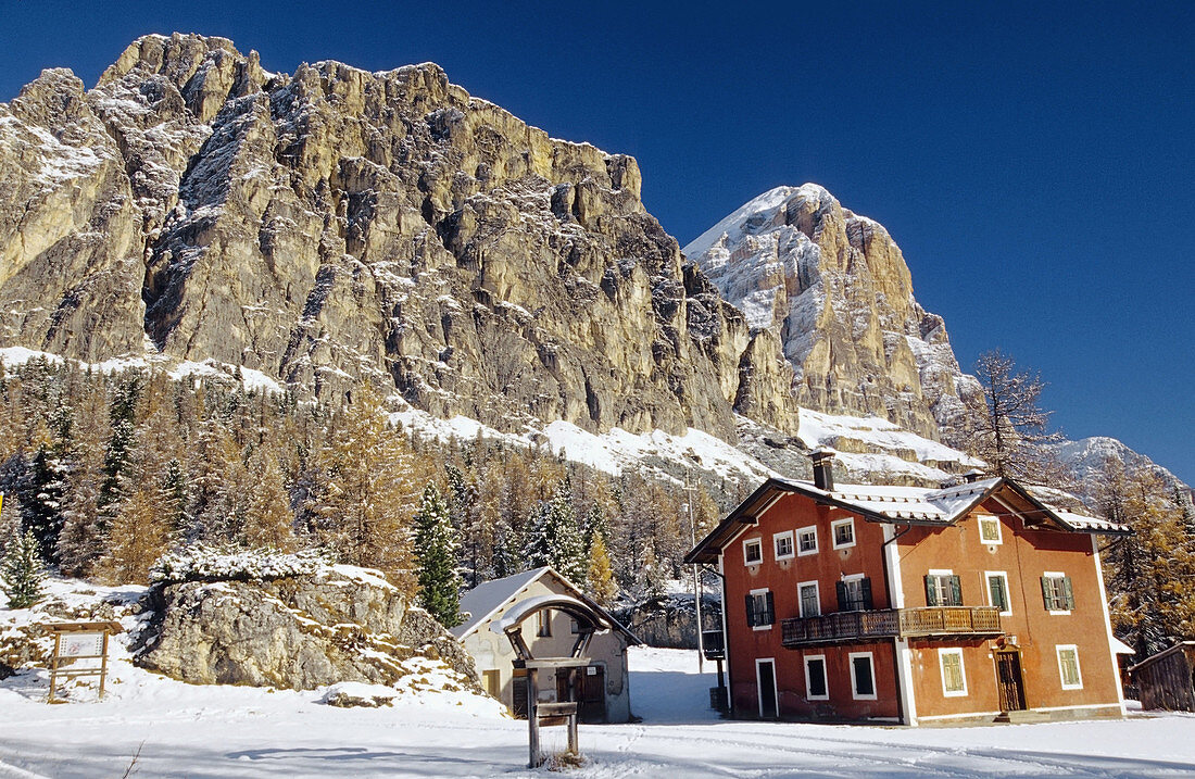 Tofane (3244 m),  Falzarego Pass (2117 m),  Dolomites,  Italy