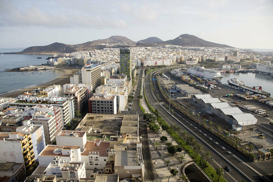 Playa de las canteras,  Puerto de la Luz,  Las Palmas de Gran Canaria,  Gran Canaria,  Canary Islands,  Spain