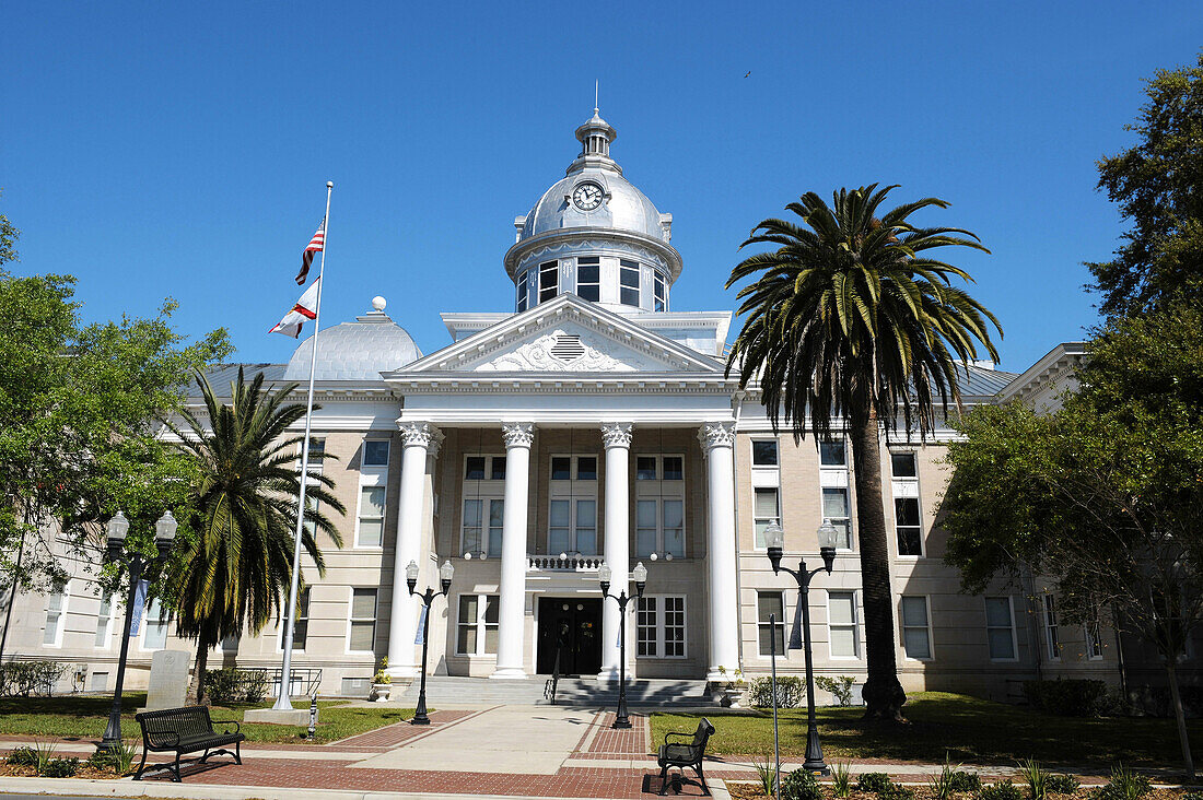 Winter Haven Florida Old Courthouse and now Historical and Genealogical Library in Polk County