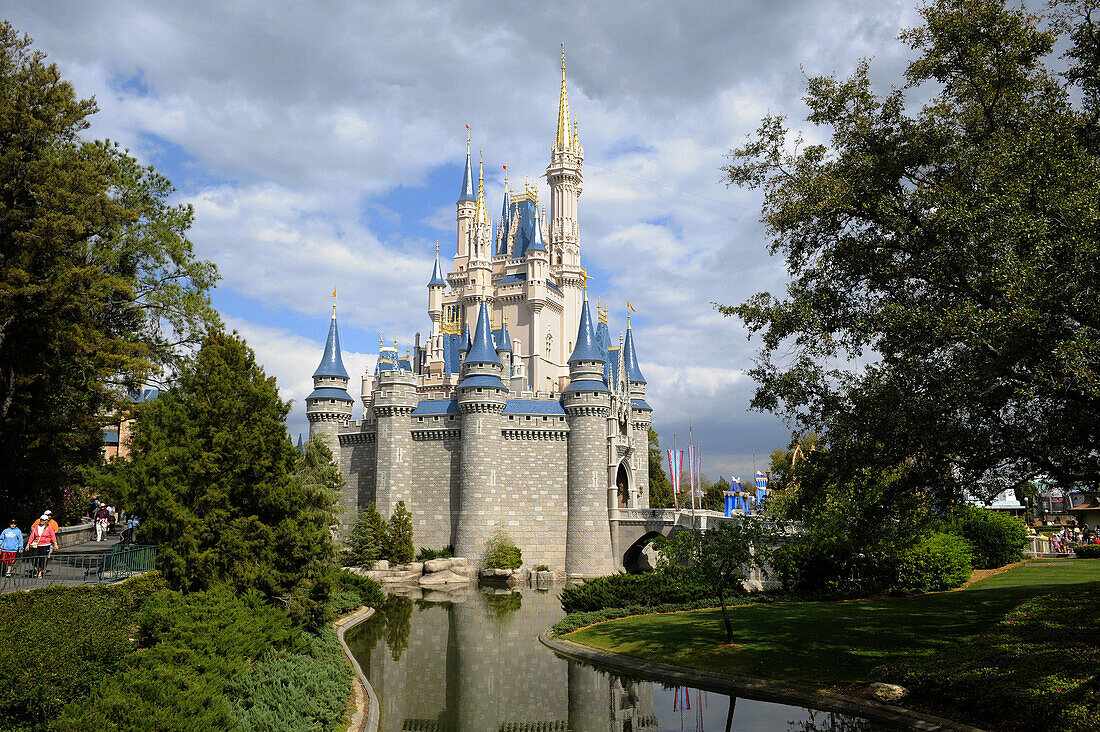 Cinderella Castle at Walt Disney Magic Kingdom Theme Park Orlando Florida Central