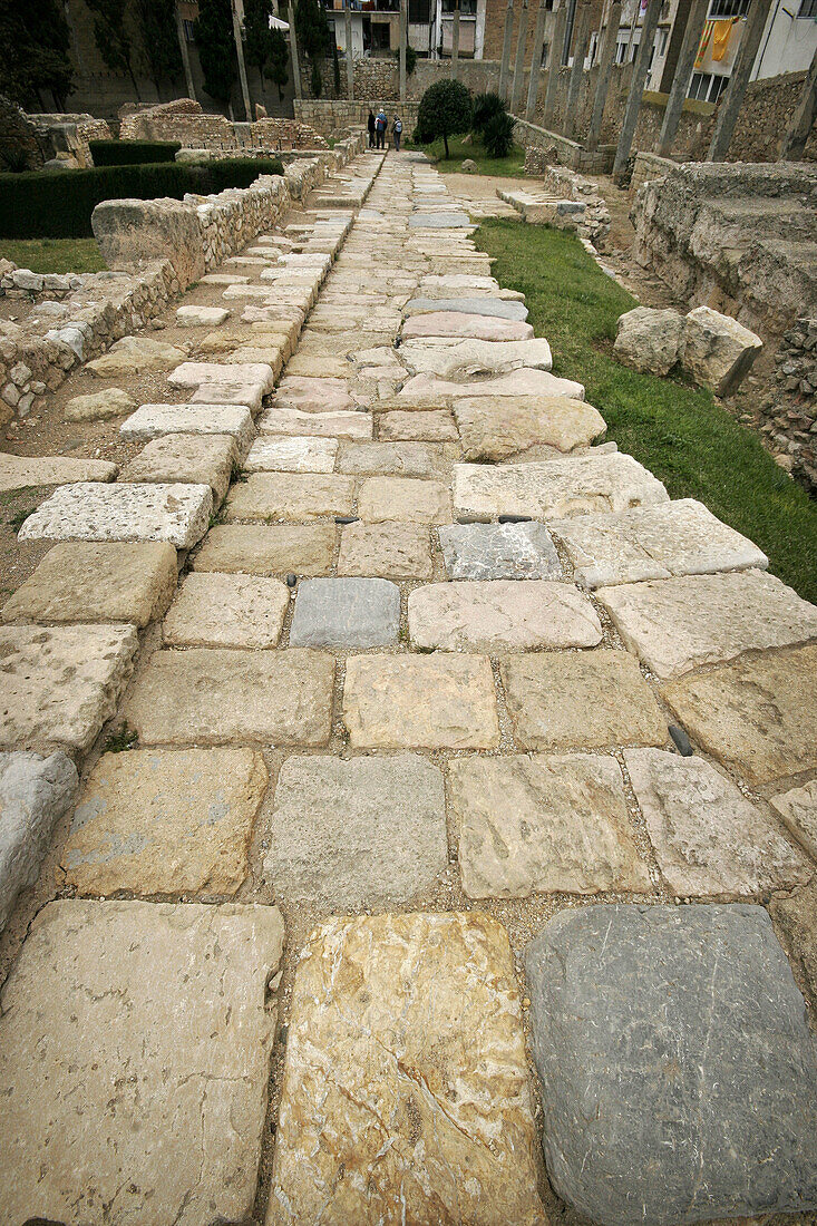 square of the Forum,  Roman,  Tarragona,  Catalonia,  Spain