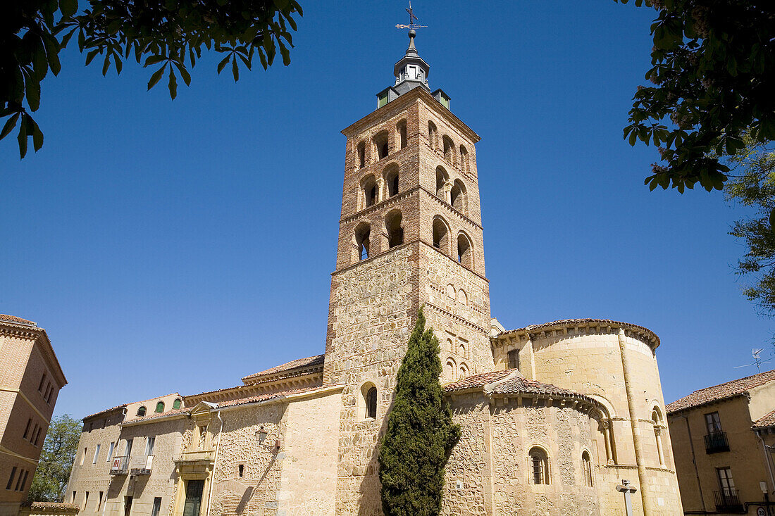 Romanesque church of San Andres with mudejar tower,  Segovia. Castilla-Leon,  Spain